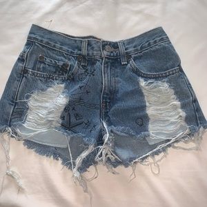 Vintage denim shorts